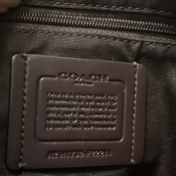 Coach Pebble Leather Tote with Gold Chains in Oxblood - Picture 11 of 13